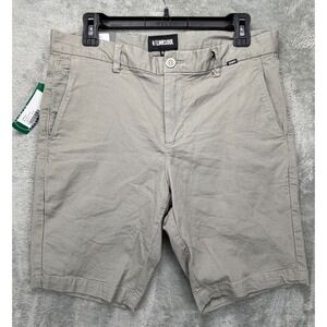 NWT Linksoul Mens Shorts 31x10 (Real 32x9) Light Gray Canvas Cotton Golf Outdoor